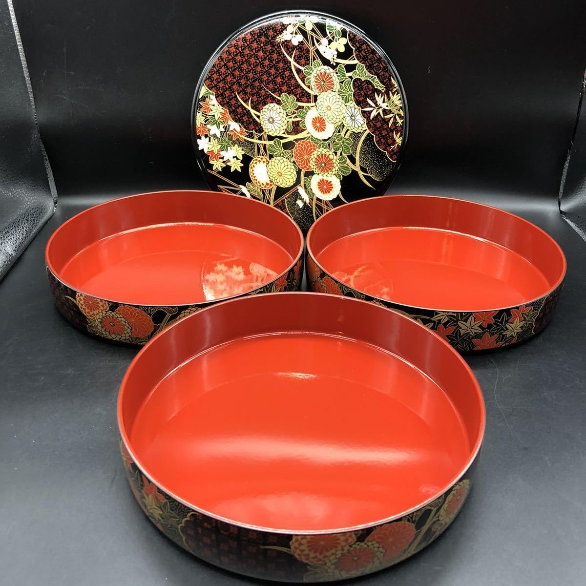 回転台付き三段重 回転台付き三段重